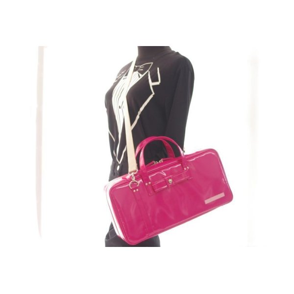 Photo5: NAHOK Oboe Case Bag [Camarade/wf] Fuchsia Pink / Ribbon {Waterproof, Temperature Adjustment & Shock Absorb}
