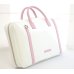 Photo4: NAHOK Oblong Briefcase [Ludwig/wf] White / Genuine Leather Pink {Waterproof, Temperature Adjustment & Shock Absorb}