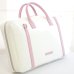 Photo4: NAHOK Oblong Briefcase [Ludwig/wf] White / Genuine Leather Pink {Waterproof, Temperature Adjustment & Shock Absorb} (4)