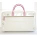 Photo3: NAHOK Oblong Briefcase [Ludwig/wf] White / Genuine Leather Pink {Waterproof, Temperature Adjustment & Shock Absorb}