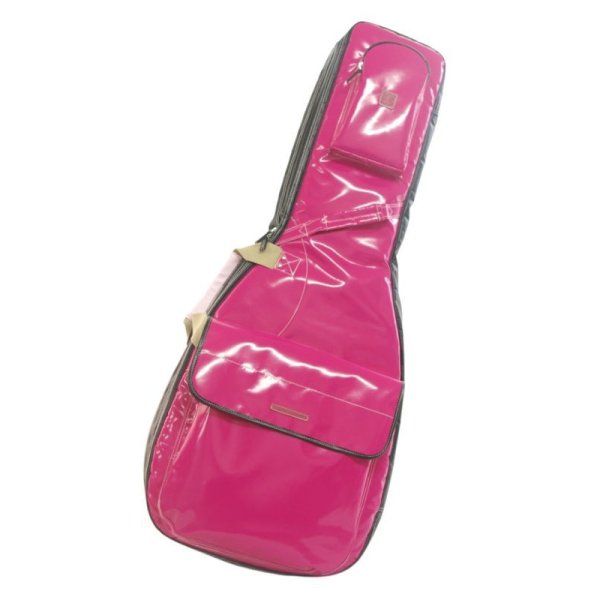 Photo1: NAHOK Acoustic Guitar Carry Case [Scorsese/wf] Fuchsia Pink / Black {Waterproof, Temperature Adjustment & Shock Absorb}