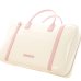 Photo1: NAHOK Oblong Briefcase [Ludwig/wf] White / Genuine Leather Pink {Waterproof, Temperature Adjustment & Shock Absorb} (1)