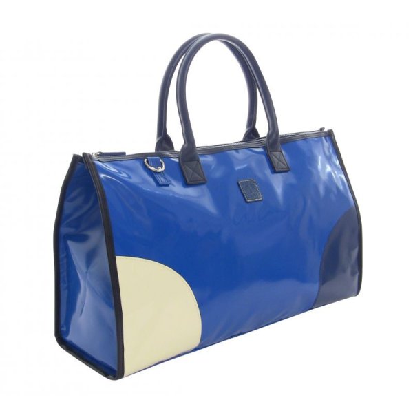 Photo1: NAHOK Lesson Tote [Swing] for Flute Players Dark Blue / Ivory, Deep Blue {Waterproof}