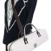 Photo9: For B&C foot, NAHOK Flute & Piccolo Case Bag [Grand Master3/wf] White / Choco & Silver Handle {Waterproof, Temperature Adjustment & Shock Absorb} (9)
