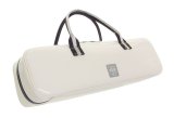 For B&C foot, NAHOK Flute & Piccolo Case Bag [Grand Master3/wf] White / Choco & Silver Handle {Waterproof, Temperature Adjustment & Shock Absorb}