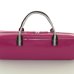 Photo4: For B&C foot, NAHOK Flute & Piccolo Case Bag [Grand Master3/wf] Fuchsia Pink / Choco & Silver Handle {Waterproof, Temperature Adjustment & Shock Absorb} (4)