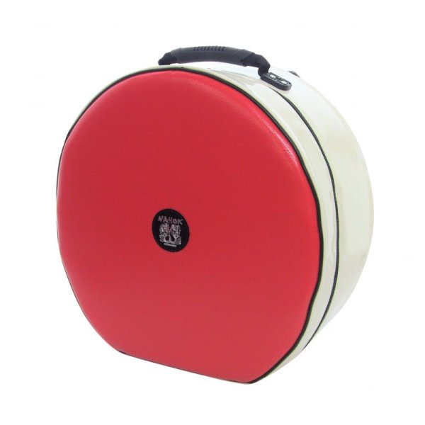 Photo1: NAHOK Backpack style 14inch Snare Drum Case with big snappie [Great Gatsby] Scarlet / Ivory {Waterproof, Temperature Adjustment & Shock Absorb}