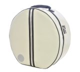 NAHOK Backpack style 14inch Snare Drum Case with big snappie [Great Gatsby 2] Ivory / Chocolate, Silver {Waterproof, Temperature Adjustment & Shock Absorb}