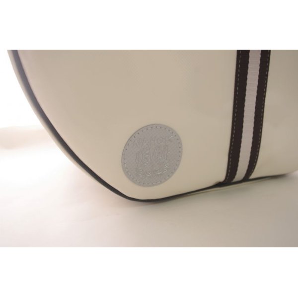 Photo2: NAHOK Backpack style 14inch Snare Drum Case with big snappie [Great Gatsby 2] Ivory / Chocolate, Silver {Waterproof, Temperature Adjustment & Shock Absorb}