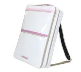 NAHOK W Case 2 Compart Backpack [Carlito 2/wf] White / Pink {Waterproof, Temperature Adjustment & Shock Absorb}