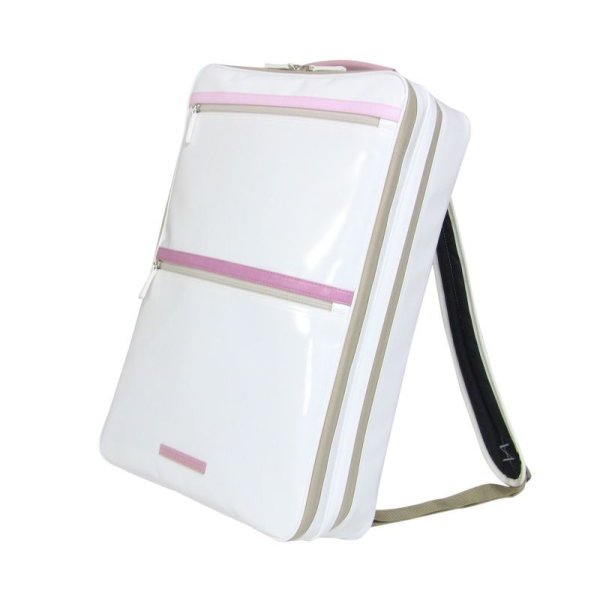 Photo1: NAHOK W Case 2 Compart Backpack for Oboe [Carlito 2/wf] White / Pink {Waterproof, Temperature Adjustment & Shock Absorb}