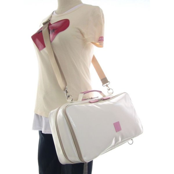 Photo2: NAHOK Clarinet Case Bag 2compartments  [Appassionato 2/wf] White / Light Pink {Waterproof, Temperature Adjustment & Shock Absorb}