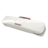 NAHOK Flute Case Bag C Foot [Amadeus/wf] White / Pink Genuine Leather Handle {Waterproof, Temperature Adjustment & Shock Absorb}