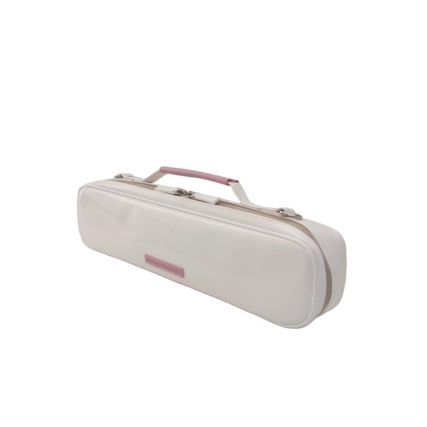Photo2: NAHOK Flute Case Bag B Foot [Amadeus/wf] White / Pink Genuine Leather Handle {Waterproof, Temperature Adjustment & Shock Absorb}