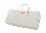 NAHOK Oboe Case Bag [Camarade/wf] White / Genuine Leather Light Pink Heart {Waterproof, Temperature Adjustment & Shock Absorb}