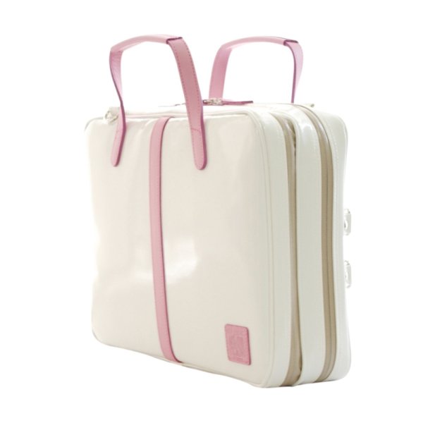 Photo2: NAHOK Briefcase for Oboe [Cantabile 2/wf] White / Pink {Waterproof, Temperature Adjustment & Shock Absorb}