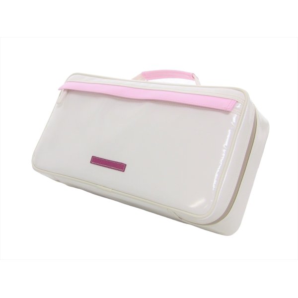 Photo1: NAHOK Oboe Case Bag [Appassionato/wf] White / Light Pink (B) {Waterproof, Temperature Adjustment & Shock Absorb}
