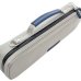 Photo3: NAHOK Flute Case Bag C Foot [Amadeus/wf] Matte Light Gray / Dark Blue Genuine Leather Handle {Waterproof, Temperature Adjustment & Shock Absorb} (3)