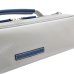 Photo6: NAHOK Flute Case Bag C Foot [Amadeus/wf] Matte Light Gray / Dark Blue Genuine Leather Handle {Waterproof, Temperature Adjustment & Shock Absorb} (6)