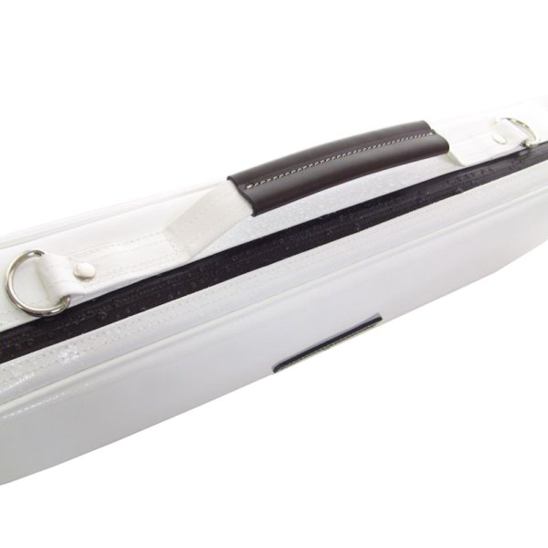 Photo5: NAHOK Flute Case Bag C Foot [Amadeus/wf] White / Chocolate Genuine Leather Handle {Waterproof, Temperature Adjustment & Shock Absorb}