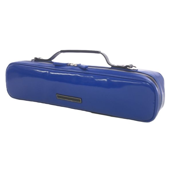 Photo2: NAHOK Flute Case Bag C Foot [Amadeus/wf] Dark Blue / Black Genuine Leather Handle {Waterproof, Temperature Adjustment & Shock Absorb}