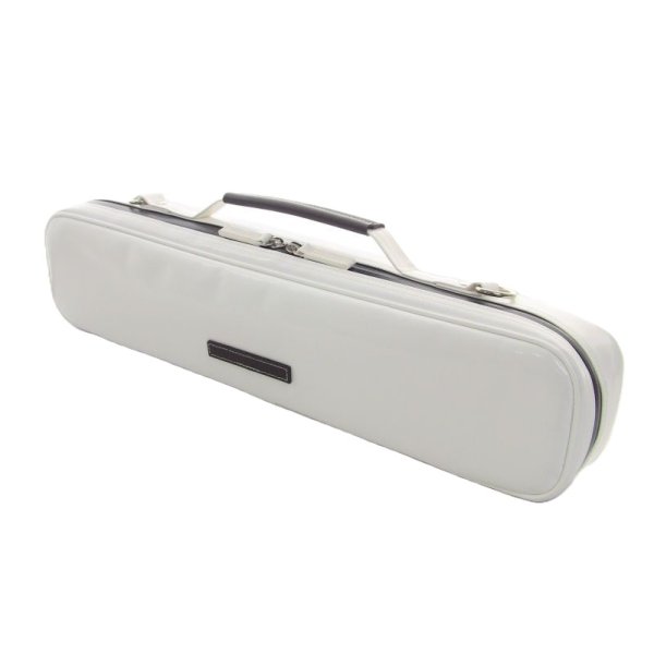 Photo2: NAHOK Flute Case Bag C Foot [Amadeus/wf] White / Chocolate Genuine Leather Handle {Waterproof, Temperature Adjustment & Shock Absorb}