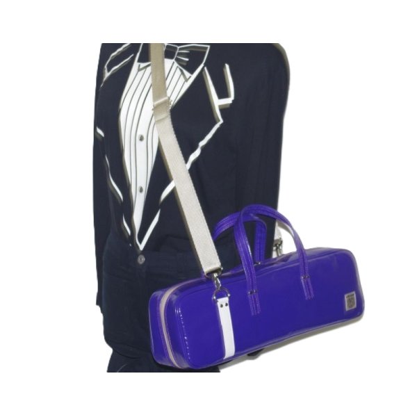 Photo3: NAHOK Flute & Piccolo Case Bag C Foot [Grand Master2/wf] Violet / White {Waterproof, Temperature Adjustment & Shock Absorb}