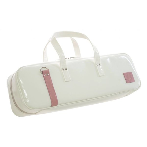 Photo1: NAHOK Flute & Piccolo Case Bag C Foot [Grand Master2/wf] White / Pink {Waterproof, Temperature Adjustment & Shock Absorb}