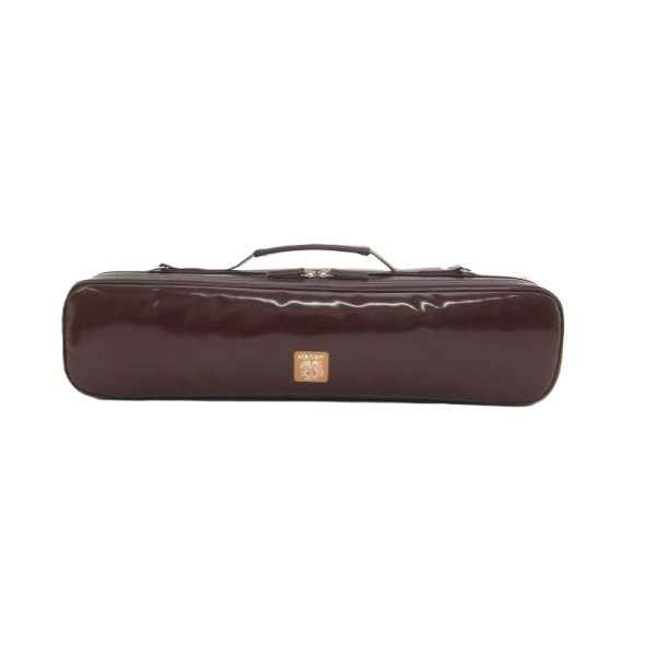 Photo4: NAHOK Alto Flute Case Guard C Foot [Krysar/wf] Chocolate / Gold Leather Emblem {Waterproof, Temperature Adjustment & Shock Absorb}