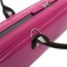 Photo7: For B&C foot, NAHOK Flute & Piccolo Case Bag [Grand Master3/wf] Fuchsia Pink / Choco & Silver Handle {Waterproof, Temperature Adjustment & Shock Absorb} (7)