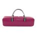 Photo4: For B&C foot, NAHOK Flute & Piccolo Case Bag [Grand Master3/wf] Fuchsia Pink / Choco & Silver Handle {Waterproof, Temperature Adjustment & Shock Absorb}