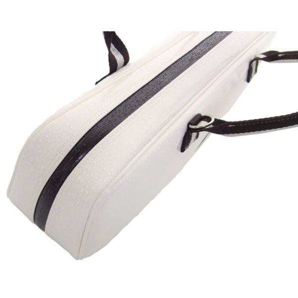 Photo7: For B&C foot, NAHOK Flute & Piccolo Case Bag [Grand Master3/wf] White / Choco & Silver Handle {Waterproof, Temperature Adjustment & Shock Absorb}