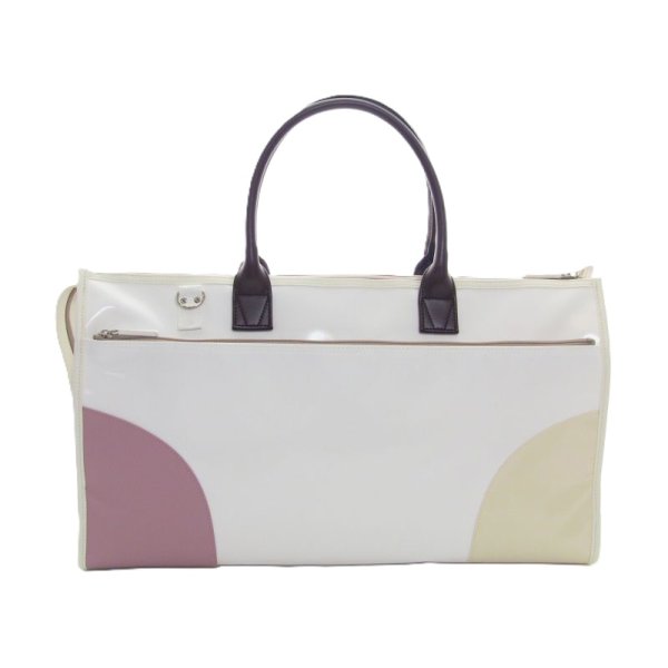 Photo6: NAHOK Lesson Tote [Swing2/wf] White / Ivory, Smokey Pink, Chocolate {Waterproof}