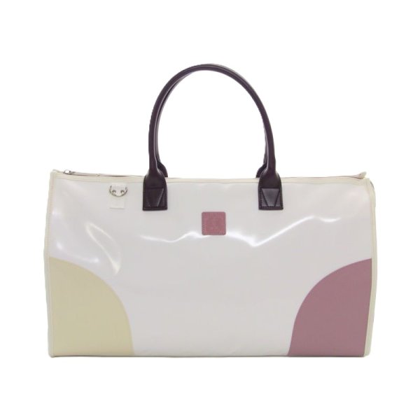 Photo2: NAHOK Lesson Tote [Swing2/wf] White / Ivory, Smokey Pink, Chocolate {Waterproof}