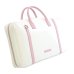 Photo4: NAHOK Oblong Briefcase [Ludwig/wf] White / Genuine Leather Pink {Waterproof, Temperature Adjustment & Shock Absorb}