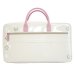 Photo3: NAHOK Oblong Briefcase [Ludwig/wf] White / Genuine Leather Pink {Waterproof, Temperature Adjustment & Shock Absorb}