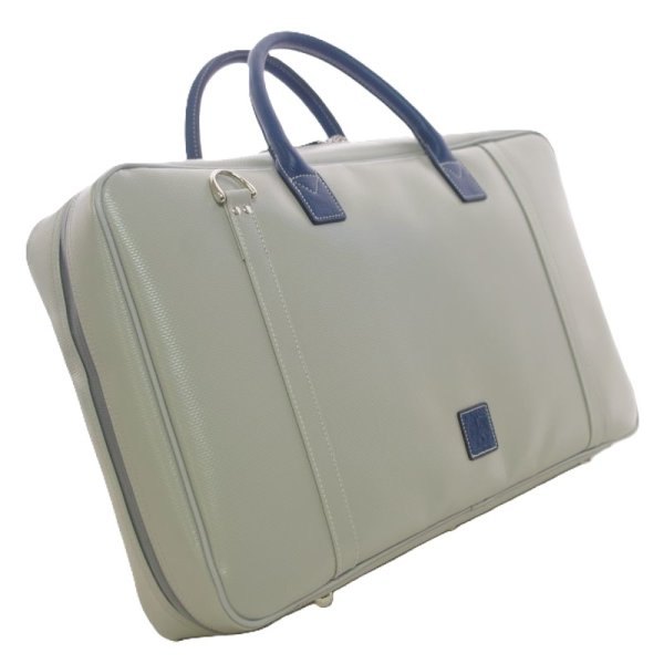 Photo2: NAHOK Oblong Briefcase [Ludwig/wf] Matte Light Grey / Navy Blue {Waterproof, Temperature Adjustment & Shock Absorb}