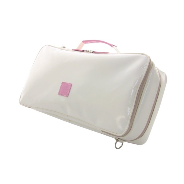 Photo1: NAHOK Clarinet Case Bag 2compartments  [Appassionato2/wf] White / Light Pink {Waterproof, Temperature Adjustment & Shock Absorb}