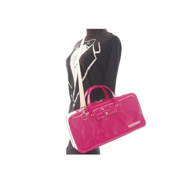 Photo5: NAHOK Clarinet Case Bag [Camarade/wf] Fuchsia Pink / Ribbon {Waterproof, Temperature Adjustment & Shock Absorb}