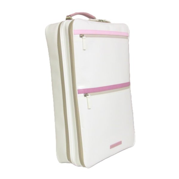 Photo3: NAHOK W Case 2 Compart Backpack for Clarinet [Carlito 2/wf] White / Pink {Waterproof, Temperature Adjustment & Shock Absorb}