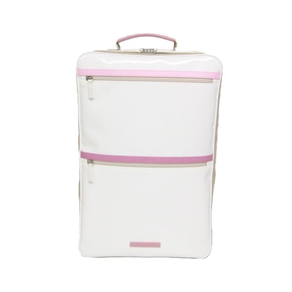 Photo2: NAHOK W Case 2 Compart Backpack [Carlito 2/wf] for Flute Players White / Pink {Waterproof, Temperature Adjustment & Shock Absorb}