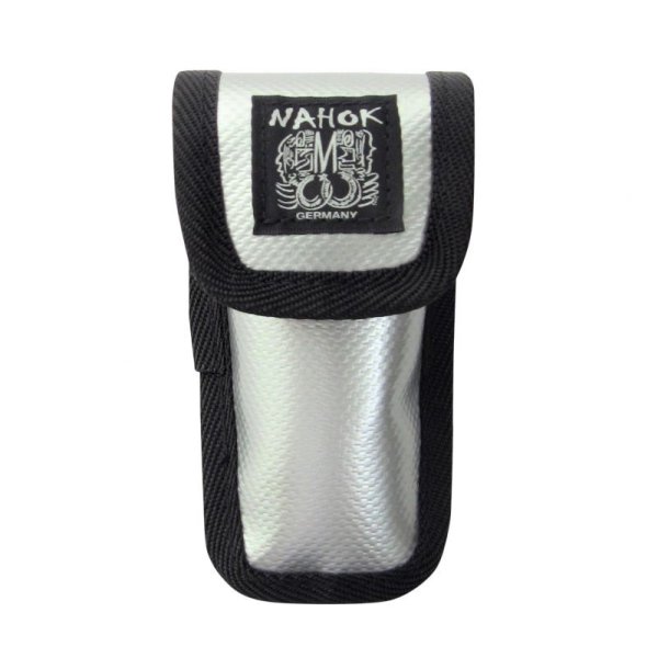 Photo1: NAHOK Trumpet Mouthpiece Case [NYNY] Silver / Black {Waterproof}