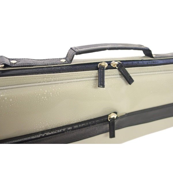 Photo3: NAHOK Concert Ukulele Carry Case [Mighty Uke/wf] Light Gray / Black {Waterproof, Temperature Adjustment & Shock Absorb}