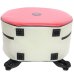 Photo4: NAHOK Backpack style 14inch Snare Drum Case with big snappie [Great Gatsby] Scarlet / Ivory {Waterproof, Temperature Adjustment & Shock Absorb} (4)