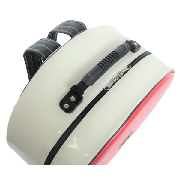 Photo3: NAHOK Backpack style 14inch Snare Drum Case with big snappie [Great Gatsby] Scarlet / Ivory {Waterproof, Temperature Adjustment & Shock Absorb}