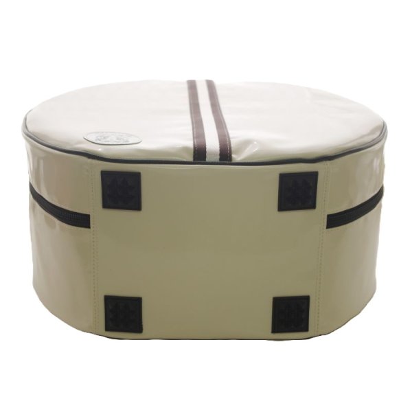 Photo5: NAHOK Backpack style 14inch Snare Drum Case with big snappie [Great Gatsby 2] Ivory / Chocolate, Silver {Waterproof, Temperature Adjustment & Shock Absorb}