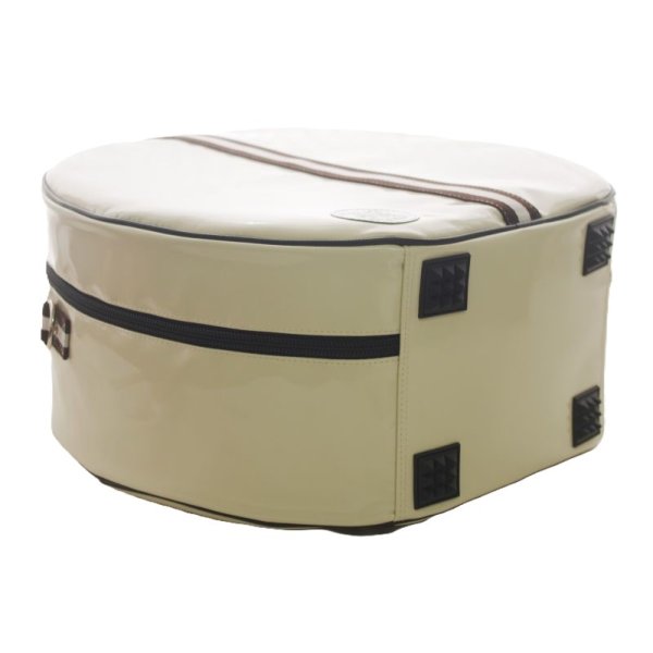 Photo4: NAHOK Backpack style 14inch Snare Drum Case with big snappie [Great Gatsby 2] Ivory / Chocolate, Silver {Waterproof, Temperature Adjustment & Shock Absorb}