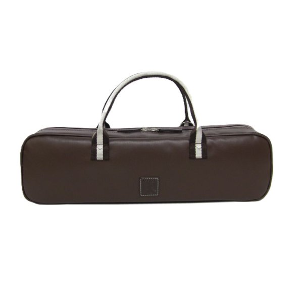 Photo2: For B&C foot, NAHOK Flute & Piccolo Case Bag [Grand Master3/wf] Matte Chocolate / Choco & Silver Handle {Waterproof, Temperature Adjustment & Shock Absorb}