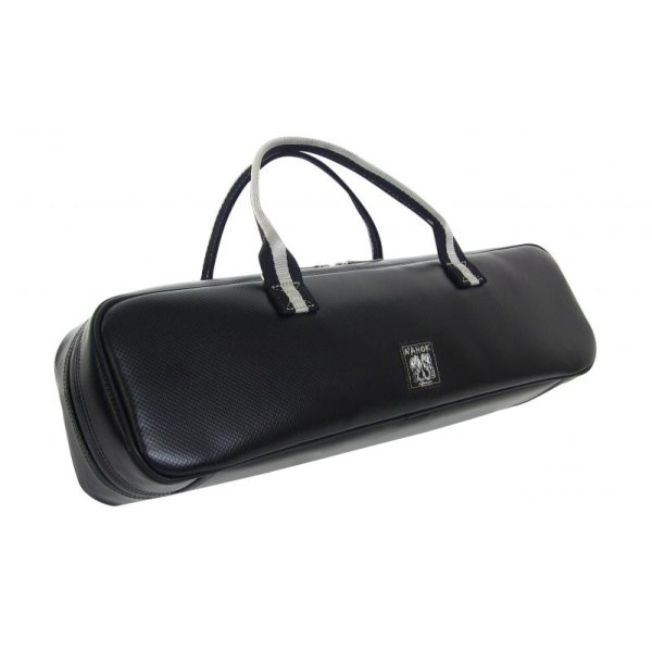 Photo1: For B&C foot, NAHOK Flute & Piccolo Case Bag [Grand Master3/wf] Matte Black / Black & Silver Handle {Waterproof, Temperature Adjustment & Shock Absorb}