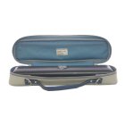 Other Photos1: NAHOK Flute Case Bag B Foot [Amadeus] Matte Light Gray / Deep Blue Genuine Leather Handle {Waterproof, Temperature Adjustment & Shock Absorb}